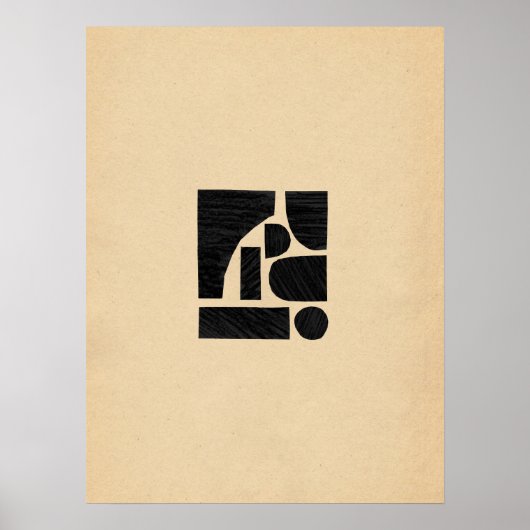 Poster Formes découpées Abstraites (Devant)