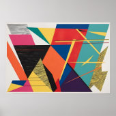Poster Formes électriques : explosion géométrique Abstrai (Devant)