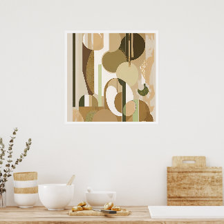 Poster Formes et couleurs Abstraites différentes
