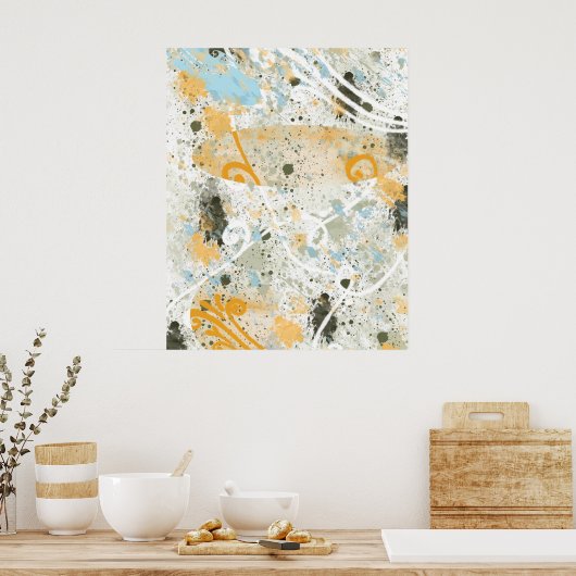 Poster Formes et couleurs modernes (Cuisine)