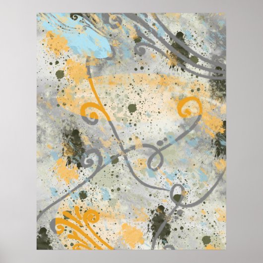 Poster Formes et couleurs modernes (Devant)