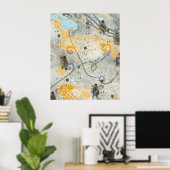 Poster Formes et couleurs modernes (Bureau à domicile)