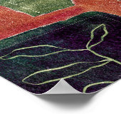 Poster Formes et Feuilles de cercles géométriques Abstrai (Coin)