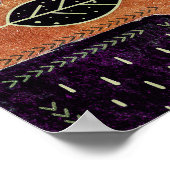 Poster Formes et Feuilles de cercles géométriques Abstrai (Coin)