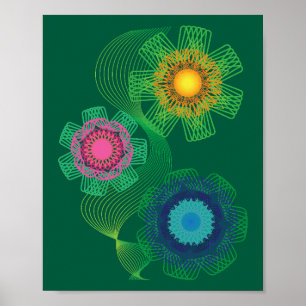 Poster Formes et motifs de lignes de la nature