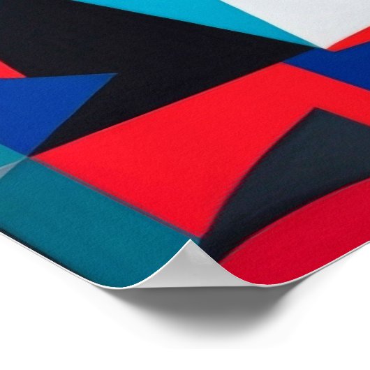 Poster Formes géométriques Abstraites Cubiste Portrait fe (Coin)