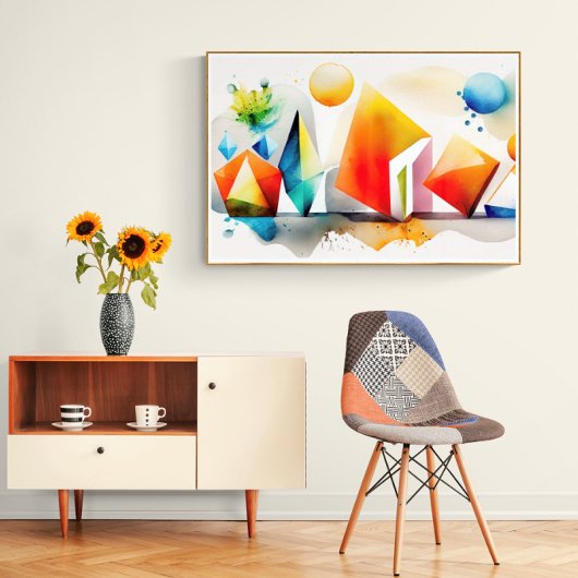 Poster Formes géométriques colorées Abstraites