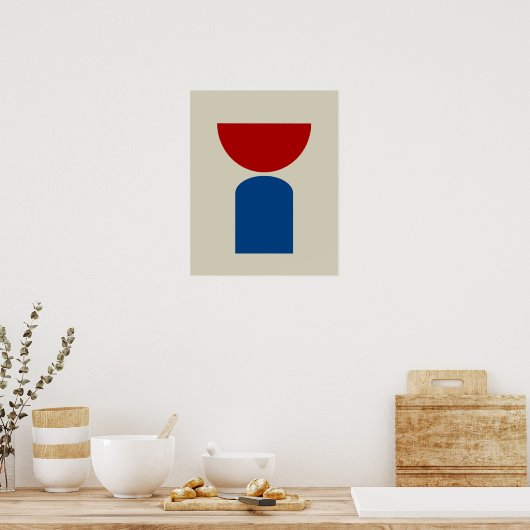 Poster Formes géométriques d'art moderne Abstrait (Cuisine)