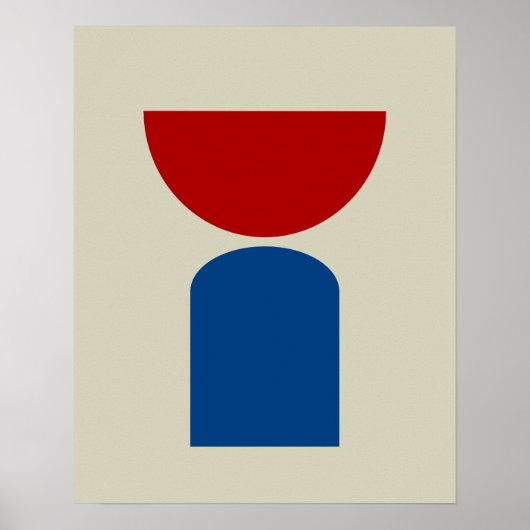 Poster Formes géométriques d'art moderne Abstrait (Devant)