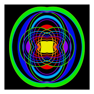 Poster Formes géométriques des couleurs arc-en-ciel