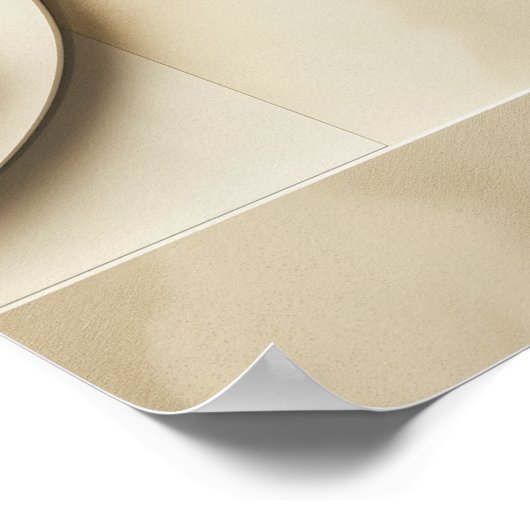 Poster Formes géométriques en 3D avec espace texte (Coin)