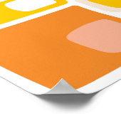 Poster Formes géométriques funky du milieu du siècle (Coin)