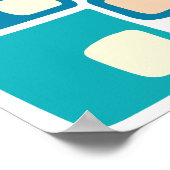 Poster Formes géométriques funky modernes du milieu du si (Coin)