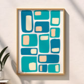 Poster Formes géométriques funky modernes du milieu du si