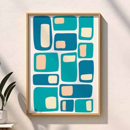 Poster Formes géométriques funky modernes du milieu du si