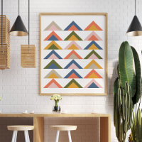Formes géométriques mignonnes dans les couleurs d'