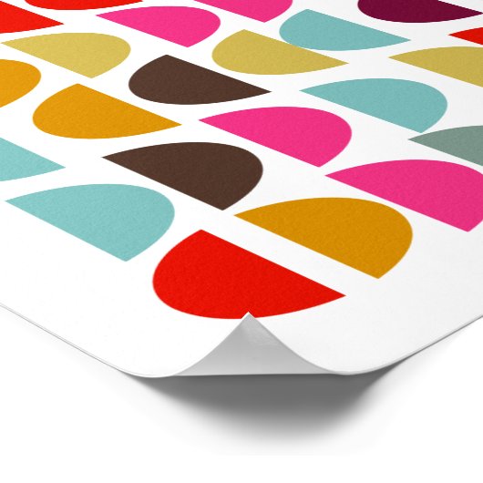 Poster Formes géométriques modernes Art en Terre Automne (Coin)