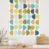 Poster Formes géométriques modernes dans les tons pastel (Cuisine)