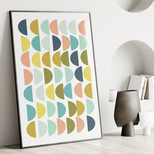 Poster Formes géométriques modernes dans les tons pastel