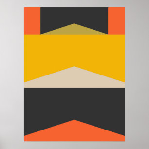 Poster Formes géométriques modernes d'art Abstrait du mil