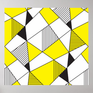 Poster Formes géométriques : Motif minimaliste sans coutu