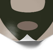 Poster Formes géométriques rétro beige et marron (Coin)