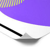 Poster Formes géométriques violettes et vertes modernes A (Coin)