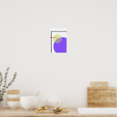 Poster Formes géométriques violettes et vertes modernes A (Cuisine)