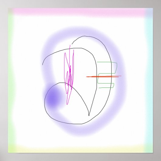 Poster Formes incurvées avec fluidité (Devant)