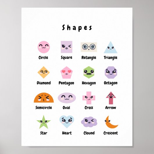Poster Formes mites Infirmière | Formes Pastel mures (Devant)