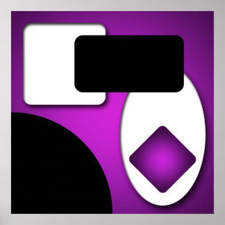 Poster Formes modernes Abstraites et riches en violet AP0