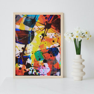 Poster Formes modernes chic irrégulières Art Abstrait col