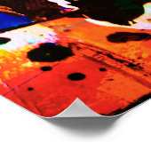 Poster Formes modernes chic irrégulières Art Abstrait col (Coin)