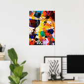 Poster Formes modernes chic irrégulières Art Abstrait col (Bureau à domicile)