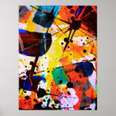 Poster Formes modernes chic irrégulières Art Abstrait col (Devant)