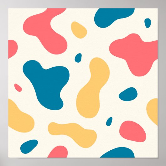 Poster Formes multicouleurs Abstraites (Devant)