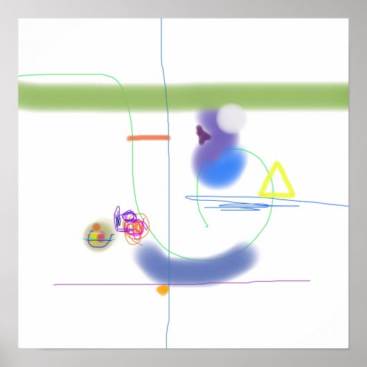 Poster Formes organiques minimalistes (Devant)