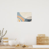 Poster Formes semi-circulaires dans des tons neutres (Cuisine)