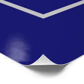 Poster Formes triangulaires Carré bleu clair de minuit (Coin)