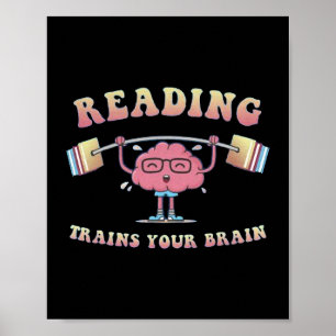 Poster Formez Votre Cerveau Lecture Livres Lecteur Biblio