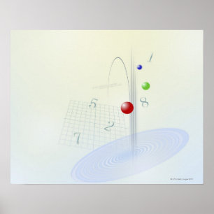 Poster Formula, graph, math symbols 10