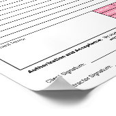 Poster Formulaires de proposition de devis estimatif rose (Coin)