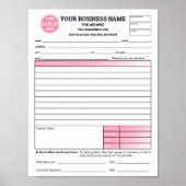 Poster Formulaires de proposition de devis estimatif rose (Devant)