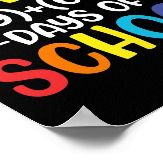 Poster Formule 100 Jours De L'École Fun Math Enseignant 1 (Coin)