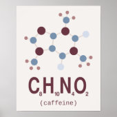 Poster Formule chimique de caféine (Devant)