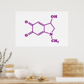 Poster Formule chimique moléculaire adrénochrome (Cuisine)
