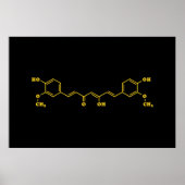 Poster Formule chimique moléculaire de curcumin curcumin  (Devant)