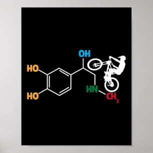 Poster Formule d'adrénaline de vélo de montagne en descen