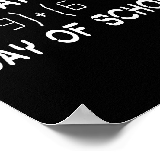 Poster Formule Math 100 Jours De L'École Math Professeur  (Coin)