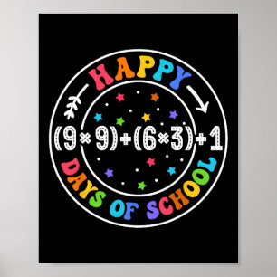Poster Formule Mathématique 100 Jours D'école Drôle De Ma